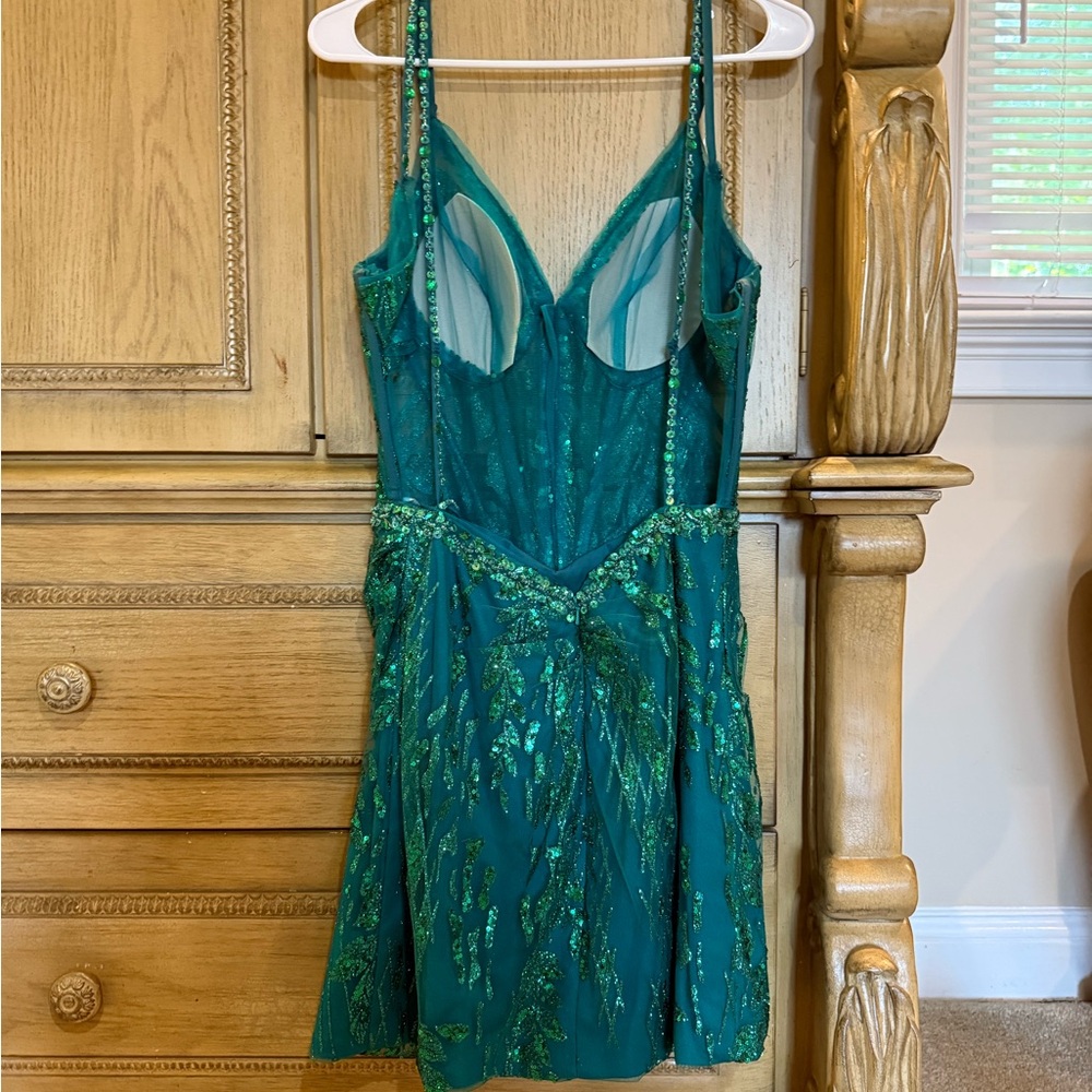 Sparkling Green Sequin Mini Dress| Cocktail/Homecoming - Picture 4 of 5